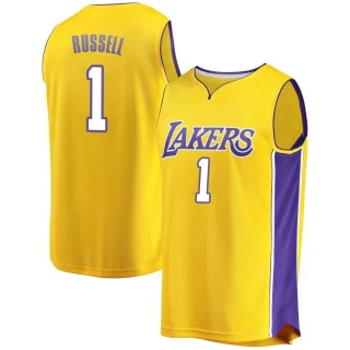Men's D'Angelo Russell Los Angeles Lakers Gold Fast Break Jersey - Icon Edition