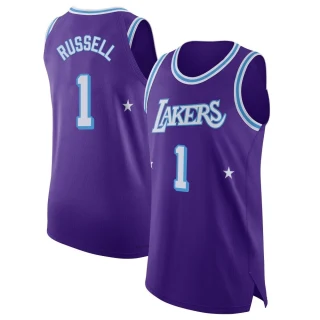 Men's D'Angelo Russell Los Angeles Lakers Purple Authentic 2021/22 Jersey - City Edition