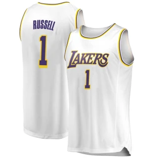Men's D'Angelo Russell Los Angeles Lakers White Swingman 2018/19 Jersey - Association Edition