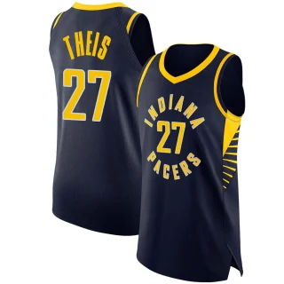 Men's Daniel Theis Indiana Pacers Navy Authentic Jersey - Icon Edition
