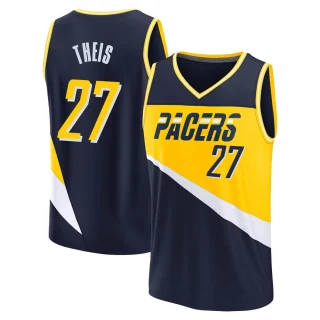Men's Daniel Theis Indiana Pacers Navy Fast Break 2021/22 Replica City Edition Jersey