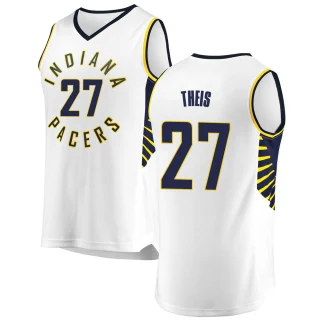 Men's Daniel Theis Indiana Pacers White Fast Break Jersey - Association Edition