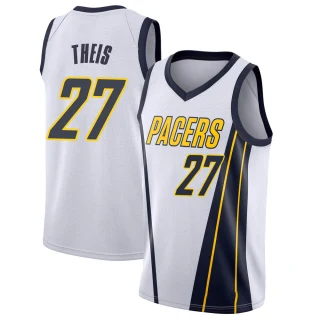 Men's Daniel Theis Indiana Pacers White Swingman 2018/19 Jersey - Earned Edition