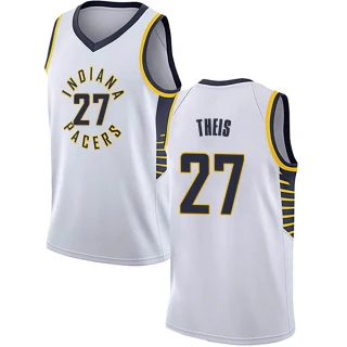 Men's Daniel Theis Indiana Pacers White Swingman Jersey - Association Edition