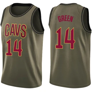 Men's Danny Green Cleveland Cavaliers Green Swingman Salute to Service Jersey