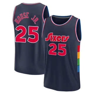 Men's Danuel House Jr. Philadelphia 76ers Navy Fast Break 2021/22 Replica City Edition Jersey