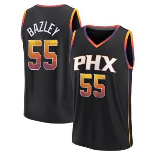 Men's Darius Bazley Phoenix Suns Black Fast Break 2022/23 Jersey - Statement Edition