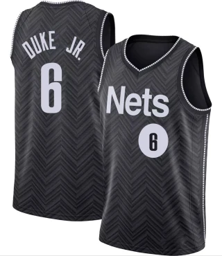 Men's David Duke Jr. Brooklyn Nets Black Swingman 2020/21 Jersey - Earned Edition