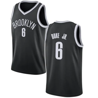 Men's David Duke Jr. Brooklyn Nets Black Swingman Jersey - Icon Edition