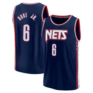 Men's David Duke Jr. Brooklyn Nets Navy Fast Break 2021/22 Replica City Edition Jersey