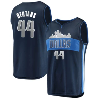 Men's Davis Bertans Dallas Mavericks Navy Fast Break Jersey - Statement Edition