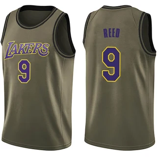 Men's Davon Reed Los Angeles Lakers Green Swingman Salute to Service Jersey