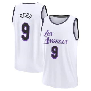 Men's Davon Reed Los Angeles Lakers White Fast Break 2022/23 City Edition Jersey