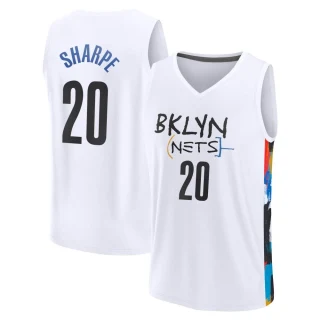 Men's Day'Ron Sharpe Brooklyn Nets White Fast Break 2022/23 City Edition Jersey