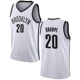 Men's Day'Ron Sharpe Brooklyn Nets White Swingman Jersey - Association Edition
