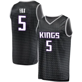 Men's De'Aaron Fox Sacramento Kings Black Fast Break Jersey - Statement Edition
