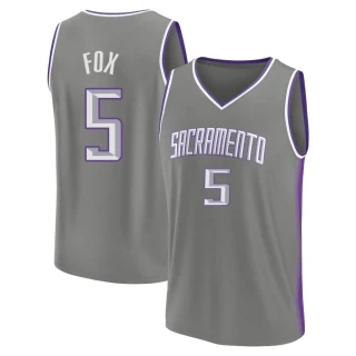 Men's De'Aaron Fox Sacramento Kings Gray Fast Break 2022/23 City Edition Jersey