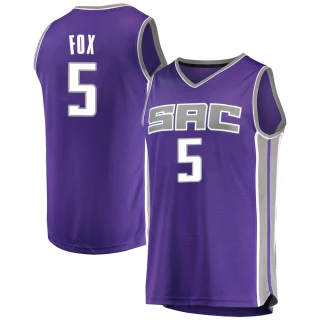 Men's De'Aaron Fox Sacramento Kings Purple Fast Break Jersey - Icon Edition