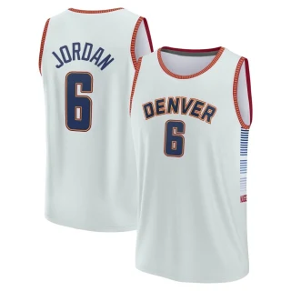 Men's DeAndre Jordan Denver Nuggets Fast Break Silver 2022/23 City Edition Jersey