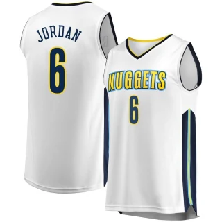 Men's DeAndre Jordan Denver Nuggets White Fast Break Jersey - Association Edition