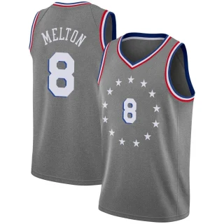 Men's De'Anthony Melton Philadelphia 76ers Gray Swingman 2018/19 Jersey - City Edition