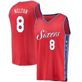 Men's De'Anthony Melton Philadelphia 76ers Red Fast Break Jersey - Statement Edition