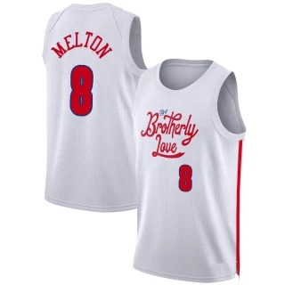 Men's De'Anthony Melton Philadelphia 76ers White Swingman 2022/23 City Edition Jersey