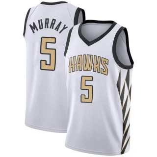 Men's Dejounte Murray Atlanta Hawks White Swingman 2018/19 Jersey - City Edition