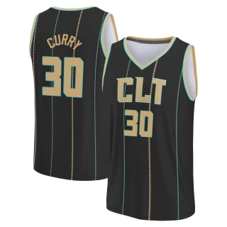 Men's Dell Curry Charlotte Hornets Black Fast Break 2022/23 City Edition Jersey