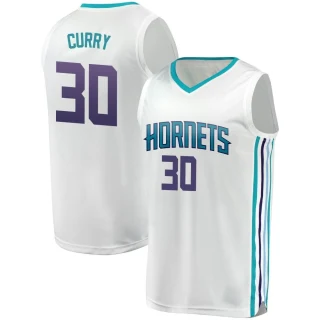 Men's Dell Curry Charlotte Hornets White Fast Break Fanatics Brand Jersey - Association Edition