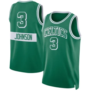 Men's Dennis Johnson Boston Celtics Green Swingman Kelly 2021/22 City Edition Jersey