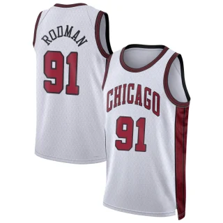 Men's Dennis Rodman Chicago Bulls White Swingman 2022/23 City Edition Jersey