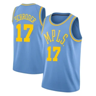 Men's Dennis Schroder Los Angeles Lakers Blue Swingman Hardwood Classics Jersey