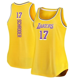 Men's Dennis Schroder Los Angeles Lakers Gold Authentic 2020/21 Jersey - Icon Edition
