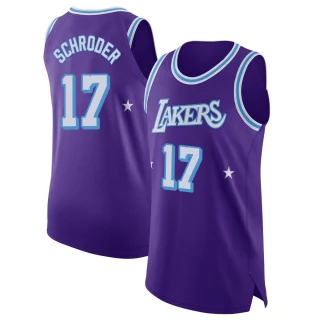 Men's Dennis Schroder Los Angeles Lakers Purple Authentic 2021/22 Jersey - City Edition