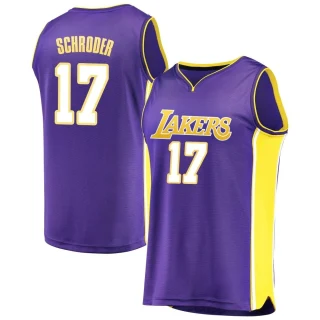 Men's Dennis Schroder Los Angeles Lakers Purple Fast Break Jersey - Statement Edition