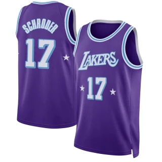 Men's Dennis Schroder Los Angeles Lakers Purple Swingman 2021/22 City Edition Jersey