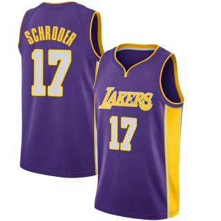 Men's Dennis Schroder Los Angeles Lakers Purple Swingman Jersey - Statement Edition
