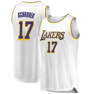 Men's Dennis Schroder Los Angeles Lakers White Swingman 2018/19 Jersey - Association Edition
