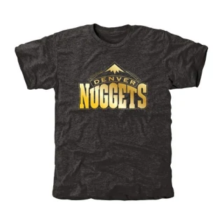 Men's Denver Nuggets Gold Collection Tri-Blend T-Shirt - Black