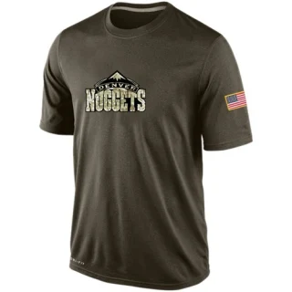Men's Denver Nuggets Olive Salute To Service KO Performance Dri-FIT T-Shirt