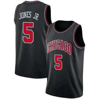 Men's Derrick Jones Jr. Chicago Bulls Black Swingman Jersey - Statement Edition