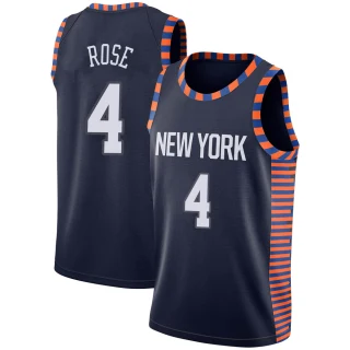 Men's Derrick Rose New York Knicks Navy Swingman 2018/19 Jersey - City Edition