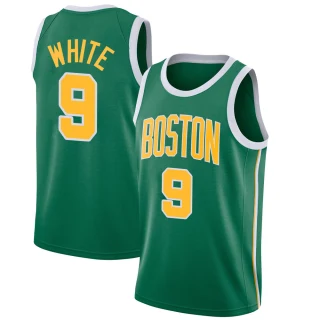 Men's Derrick White Boston Celtics White Swingman Green 2018/19 Jersey - Earned Edition