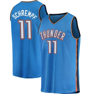 Men's Detlef Schrempf Oklahoma City Thunder Blue Fast Break 2019/20 Jersey - Icon Edition