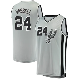 Men's Devin Vassell San Antonio Spurs Fast Break Silver Jersey - Statement Edition