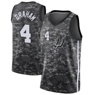 Men's Devonte' Graham San Antonio Spurs Black Swingman Jersey - City Edition