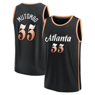 Men's Dikembe Mutombo Atlanta Hawks Black Fast Break 2022/23 City Edition Jersey