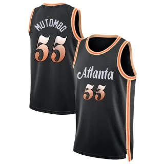 Men's Dikembe Mutombo Atlanta Hawks Black Swingman 2022/23 City Edition Jersey