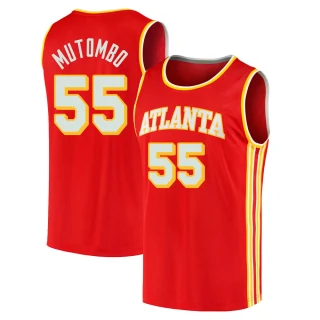 Men's Dikembe Mutombo Atlanta Hawks Red Fast Break 2020/21 Jersey - Icon Edition